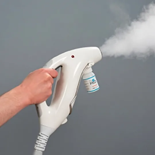 Buse d'un générateur de vapeur sèche en fonctionnement